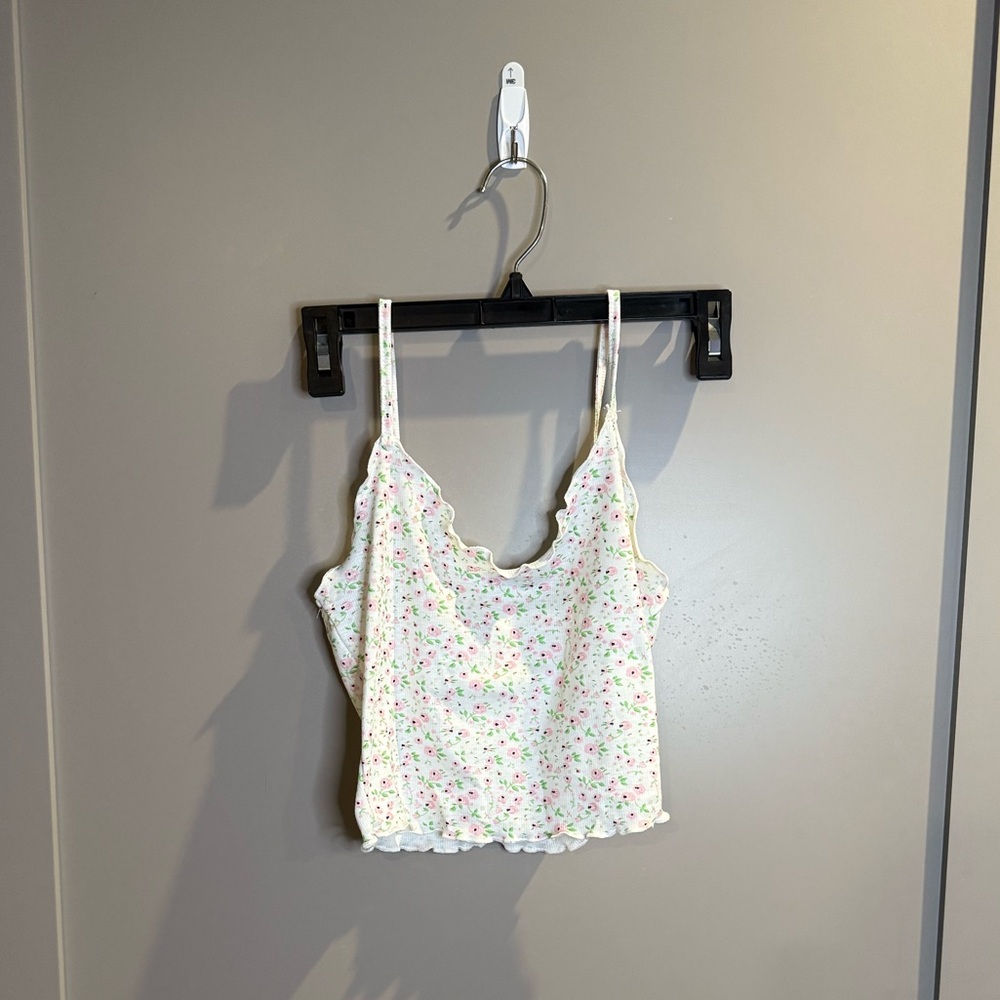 SHEIN White Floral Tank Top